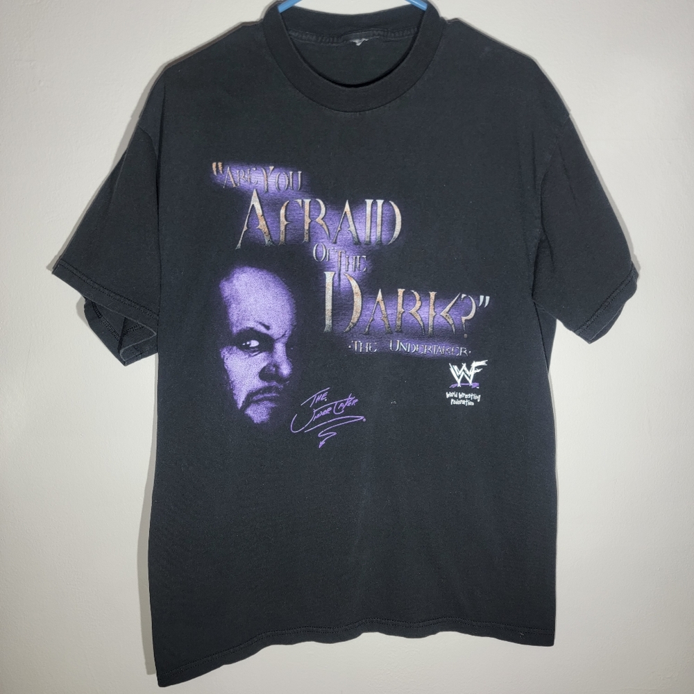⛓️VTG 90S WWF UNDERTAKER ARE YOU AFRAID OF THE DARK T⛓️